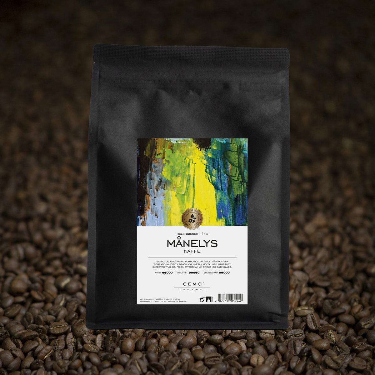 Månelys kaffe hele bønner 1kg