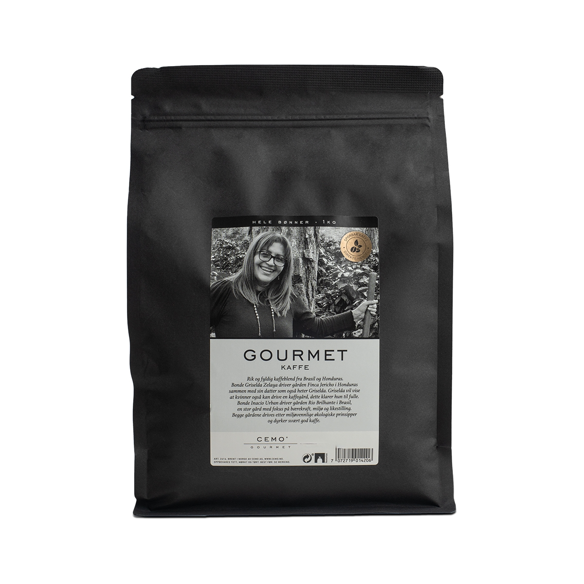 Gourmetkaffe 1 kg hele bønner