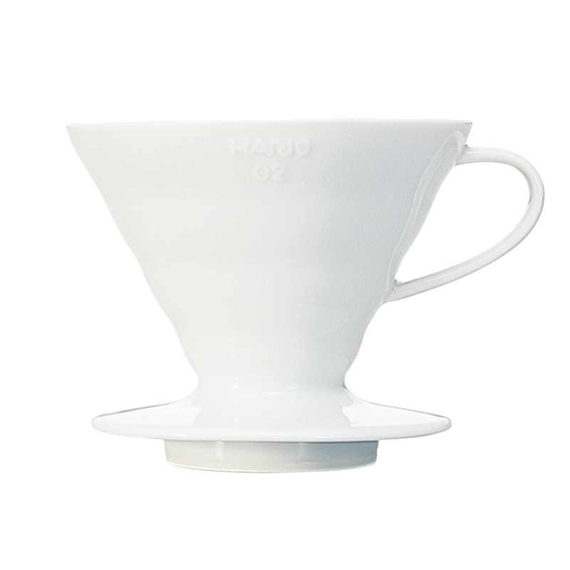 Hario V60 Dripper str. 02, hvit porselen
