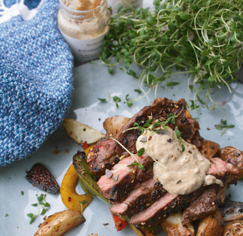 Entrecôte på grillen