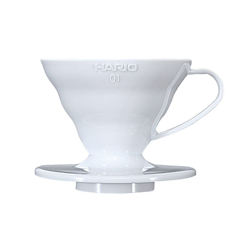 Hario V60 Dripper str 01, hvit porselen