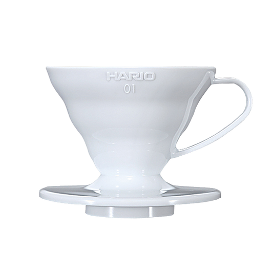Hario V60 Dripper str 01, hvit porselen