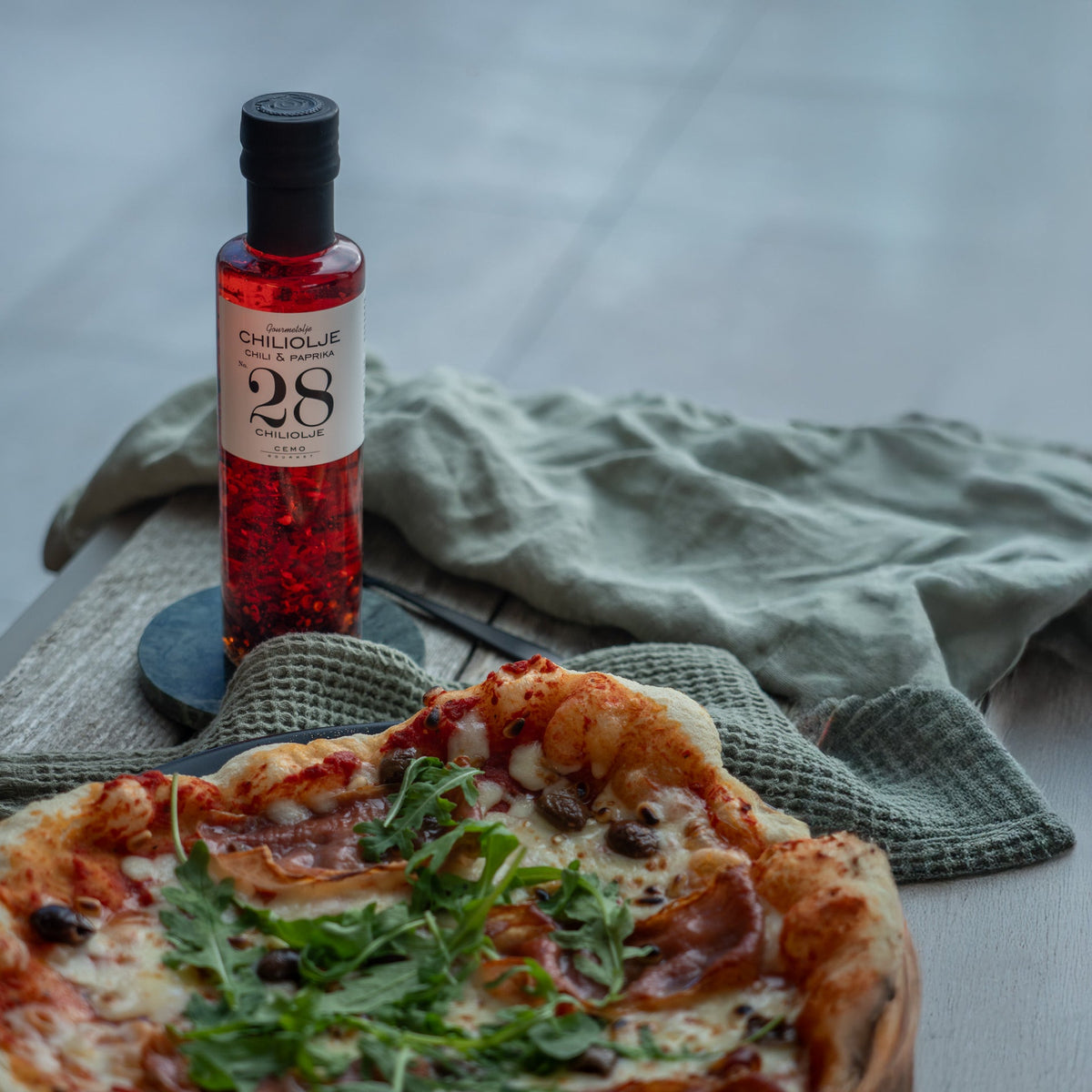 Gavesett Pizza- og chiliolje