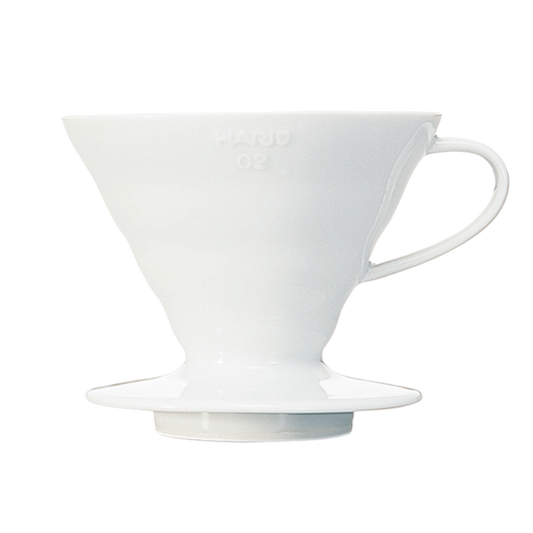 Hario V60 Dripper str. 02, hvit porselen