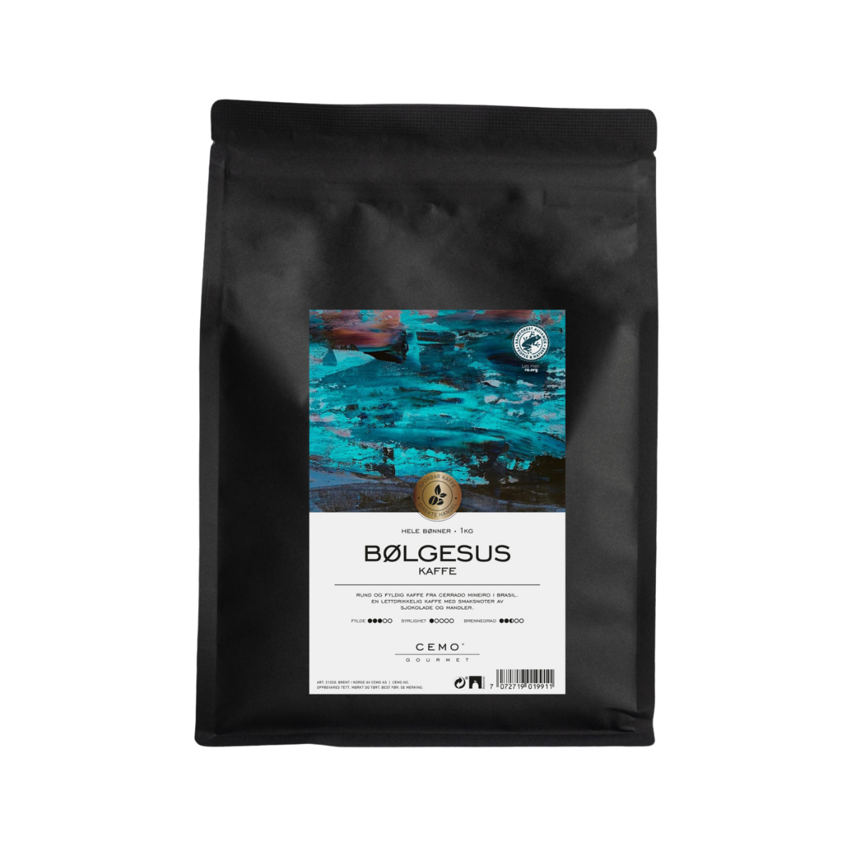 Bølgesus kaffe hele bønner 1kg
